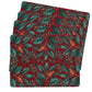 Green Leaves on Red Placemats By Mark Van Vuuren
