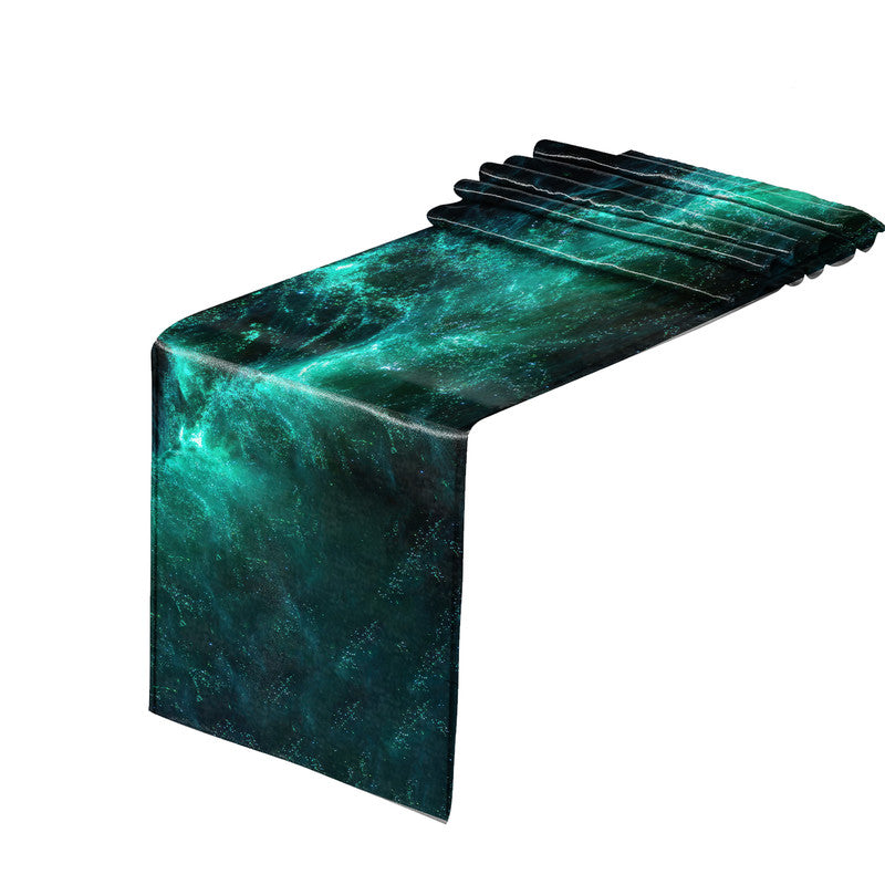 Green Luminescence Sea Table Runner