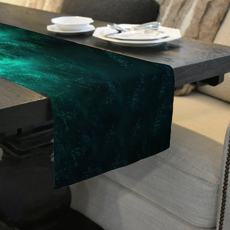 Green Luminescence Sea Table Runner