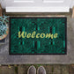 Green Pattern Welcome Door Mat