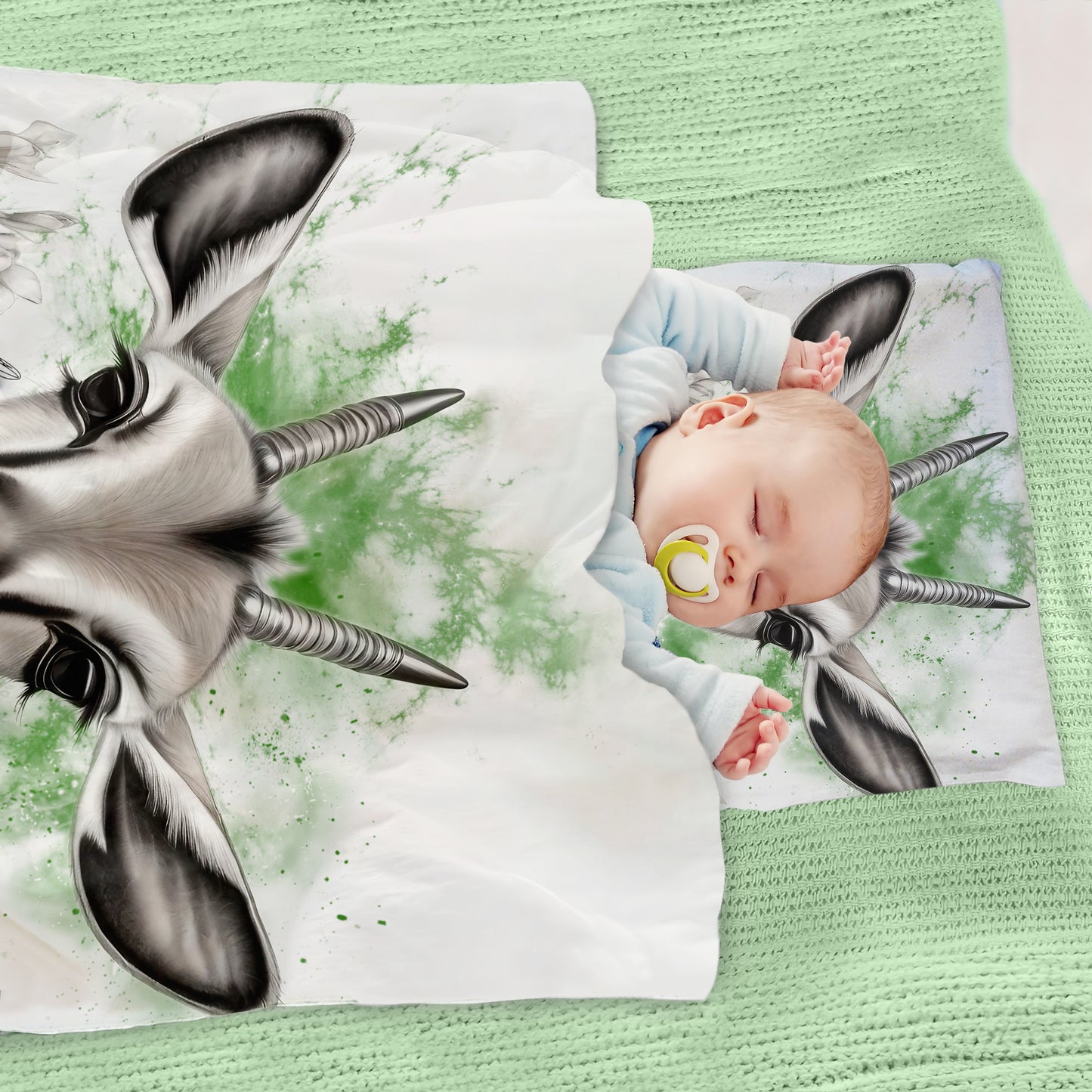 Green Baby Springbok By Nathan Pieterse Cot Duvet Set