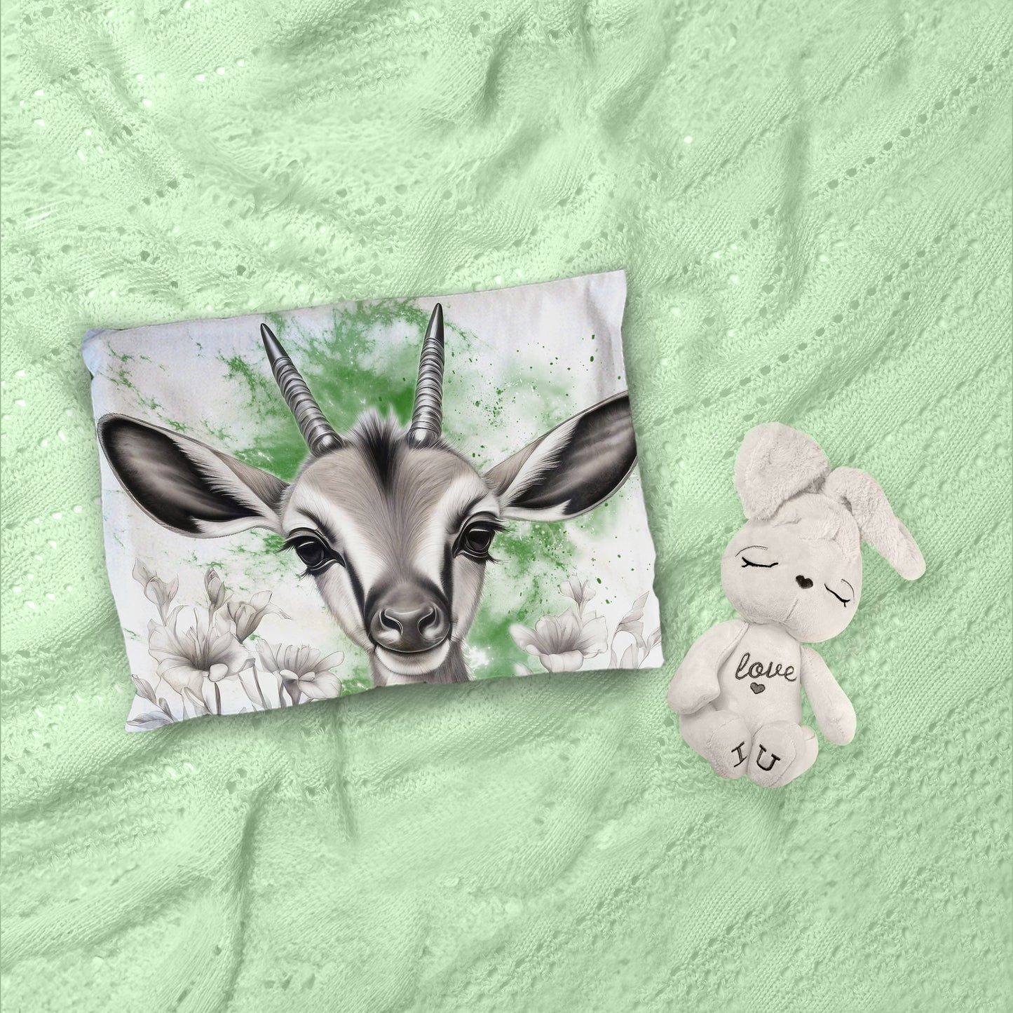 Green Baby Springbok By Nathan Pieterse Cot Duvet Set