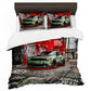 Green Challenger Racing Duvet Cover Set