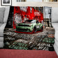 Green Challenger Racing Light Weight Fleece Blanket