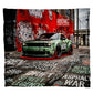 Green Challenger Racing Light Weight Fleece Blanket