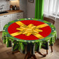 Green Christmas Round Tablecloth