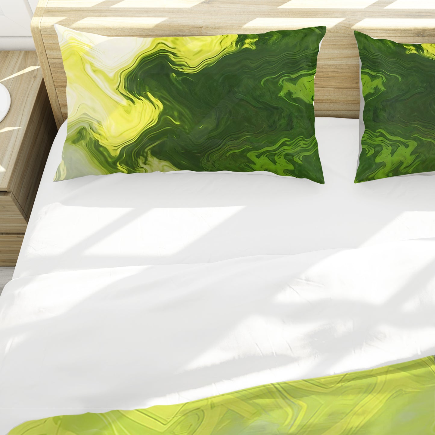 Green Diamond Duvet Cover Set