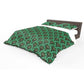 Green Fans Duvet Cover Set