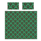 Green Fans Duvet Cover Set