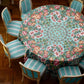 Green Floral 2,3m Round Tablecloth