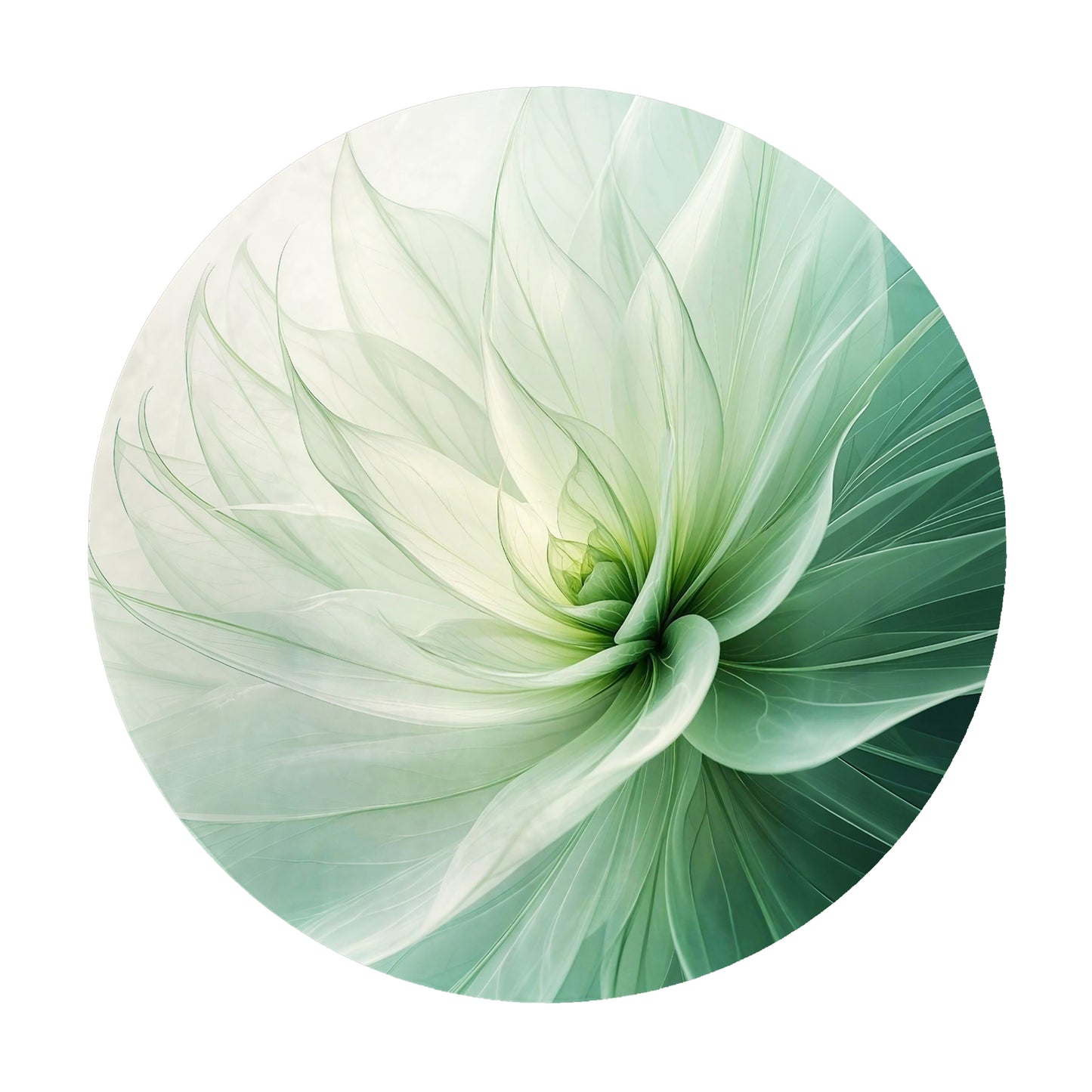 Green Leaves 2,3m Round Tablecloth