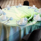 Green Leaves 2,3m Round Tablecloth