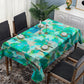 Green Leaves on Rustic Grey Rectangle Tablecloth By Mark Van Vuuren