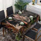 Green Leaves on a Black Background Rectangle Tablecloth By Mark Van Vuuren