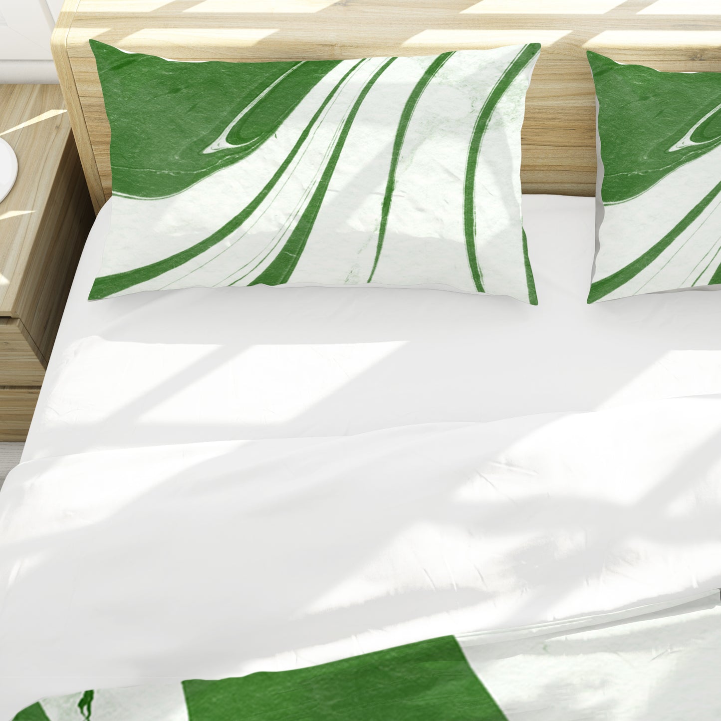 Green Marble Duvet Cover Set