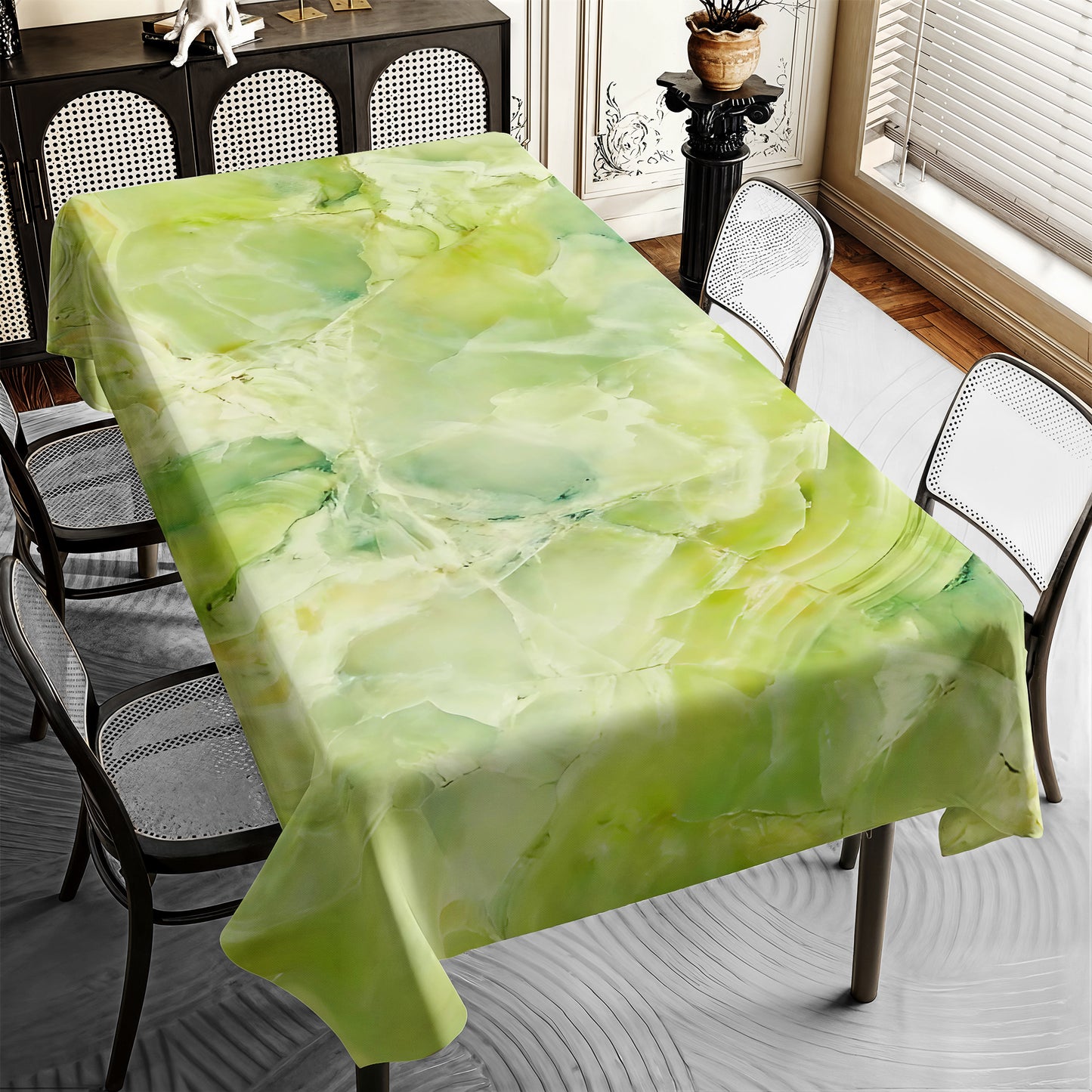Green Of Purity Rectangle Tablecloth