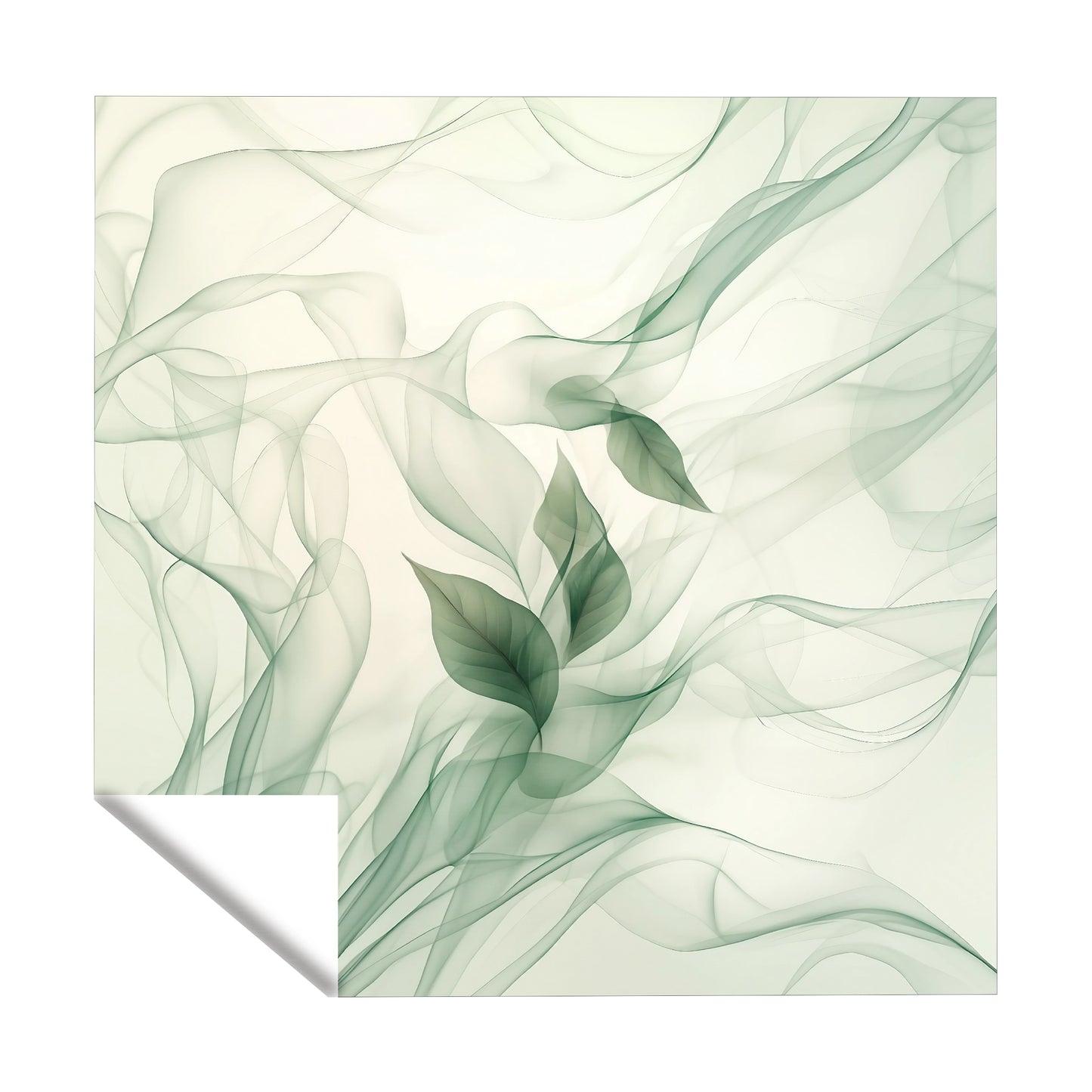 Green Silk in the Wind Square Tablecloth