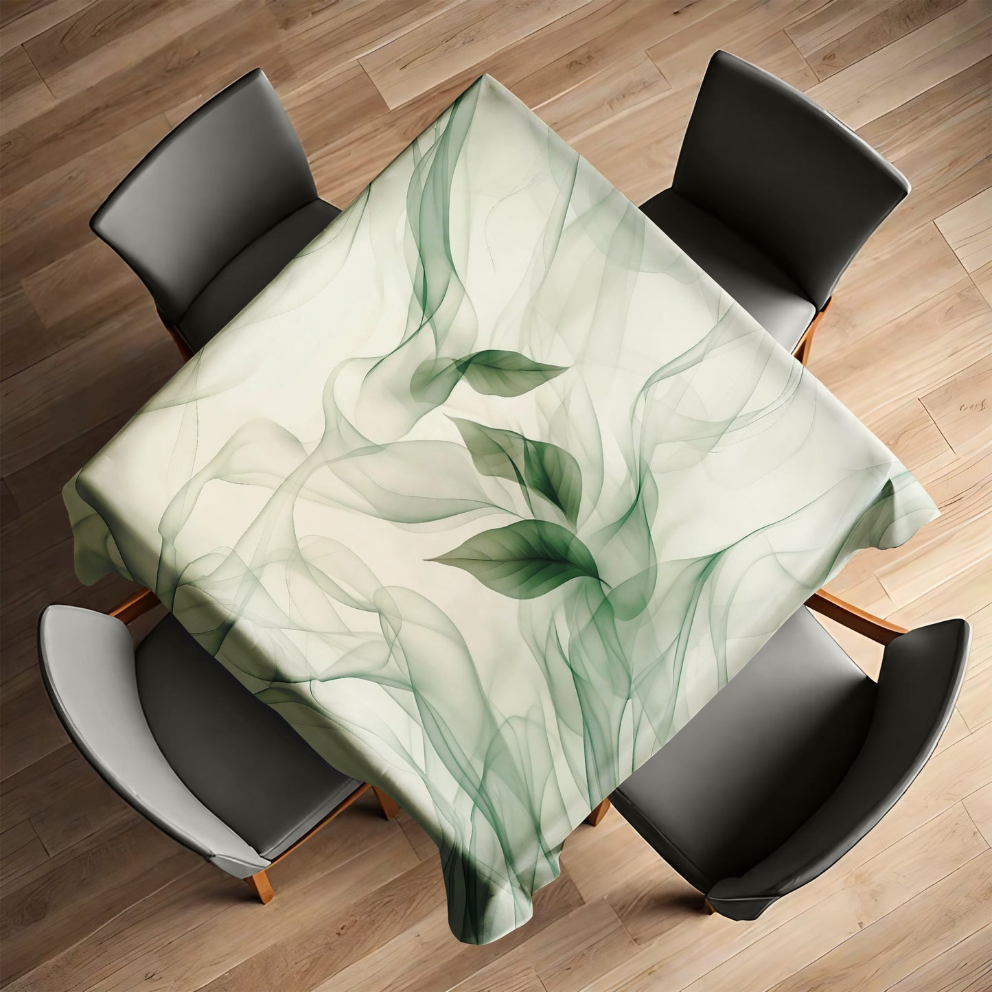 Green Silk in the Wind Square Tablecloth