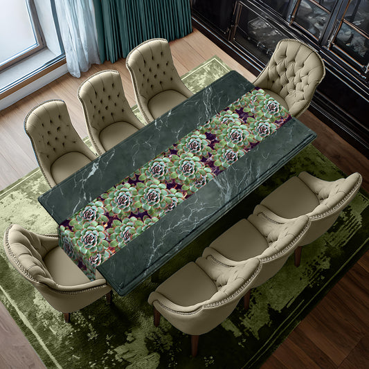 Green Succulents Table Runner By Mark van Vuuren