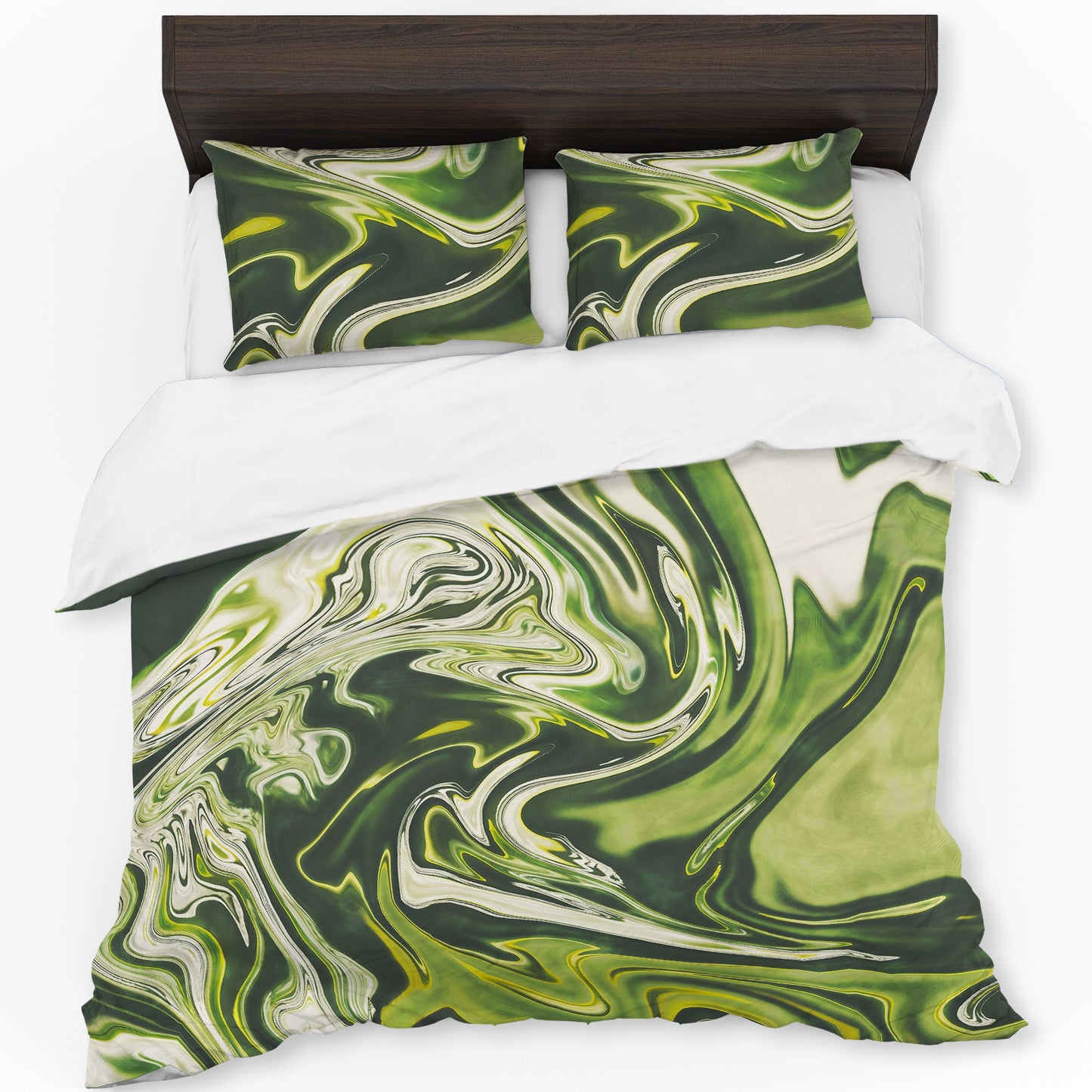 Green Swirl Duvet Cover Set