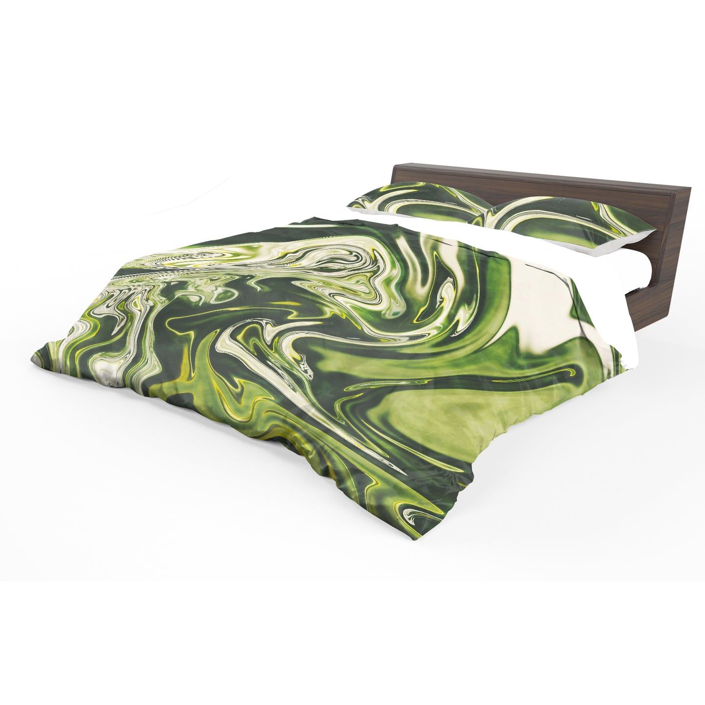 Green Swirl Duvet Cover Set