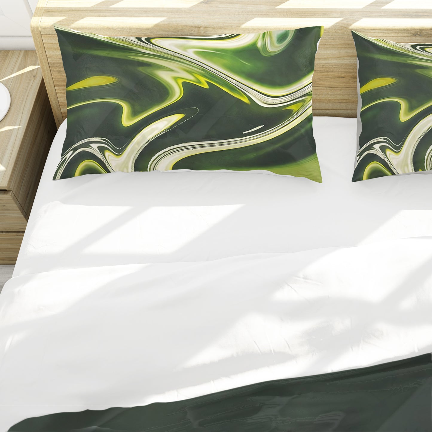 Green Swirl Duvet Cover Set