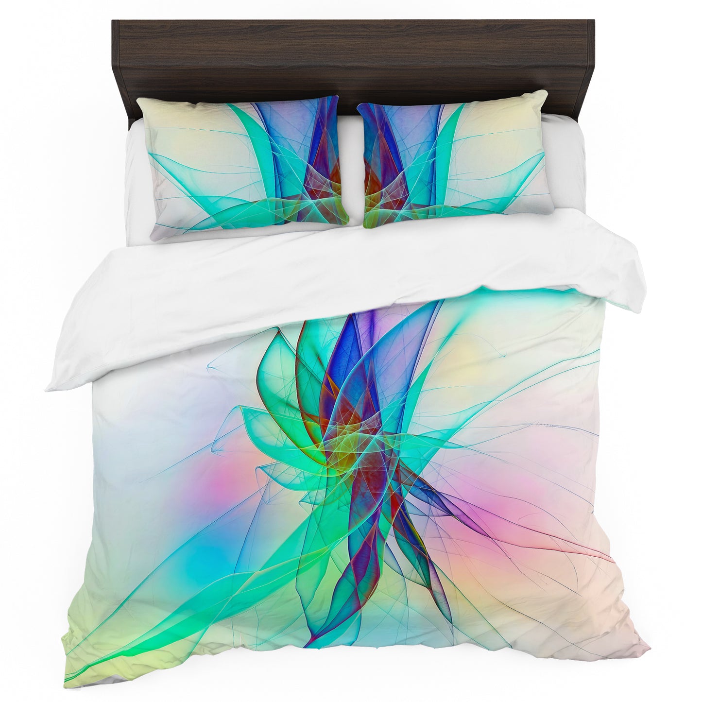 Green and Blue Sharpies Duvet Cover Set