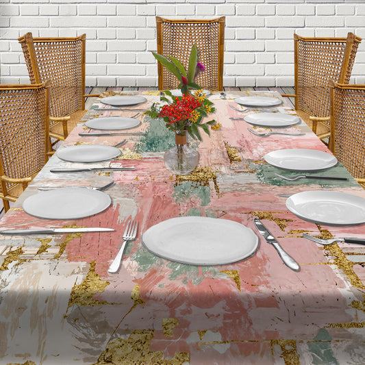 Green and Pink Combo 3m Rectangle Tablecloth