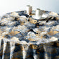 Grey And Black Round Tablecloth