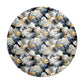 Grey And Black Round Tablecloth