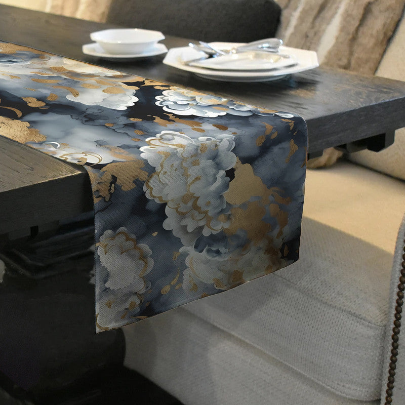 Grey and White Clouds Table Runner