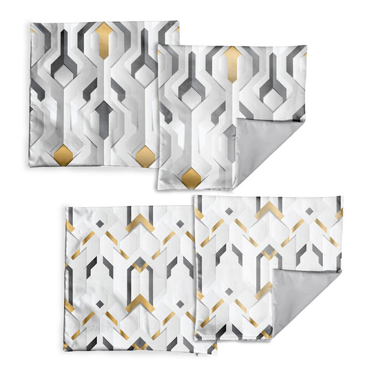 Grey Pattern Luxury Scatter Covers (Set of 4)