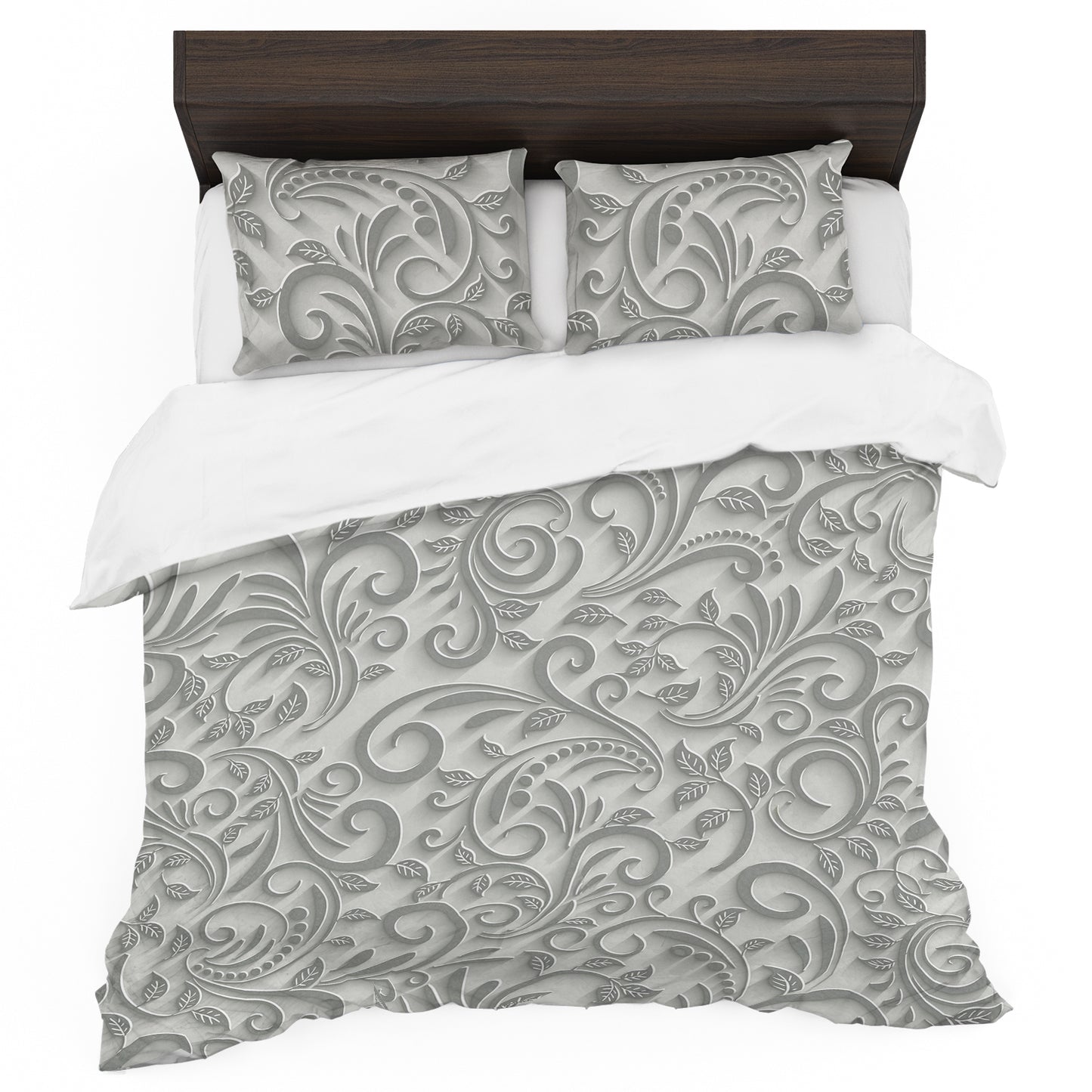 Grey Patterns Duvet Cover Set