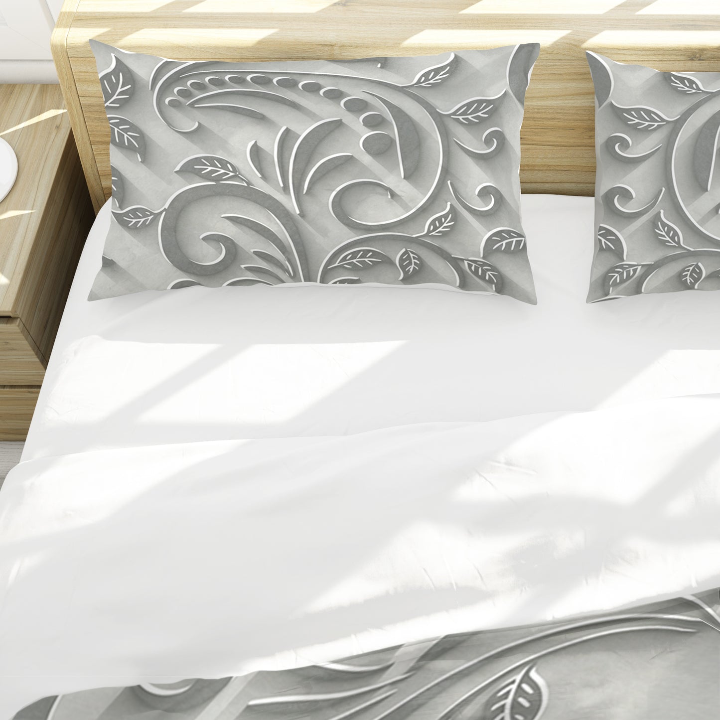 Grey Patterns Duvet Cover Set