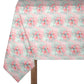 Grey and Rose Pink Floral Illustration 3m Rectangle Tablecloth