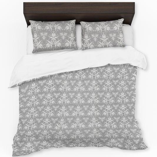 Grey and White Duvet Cover Set