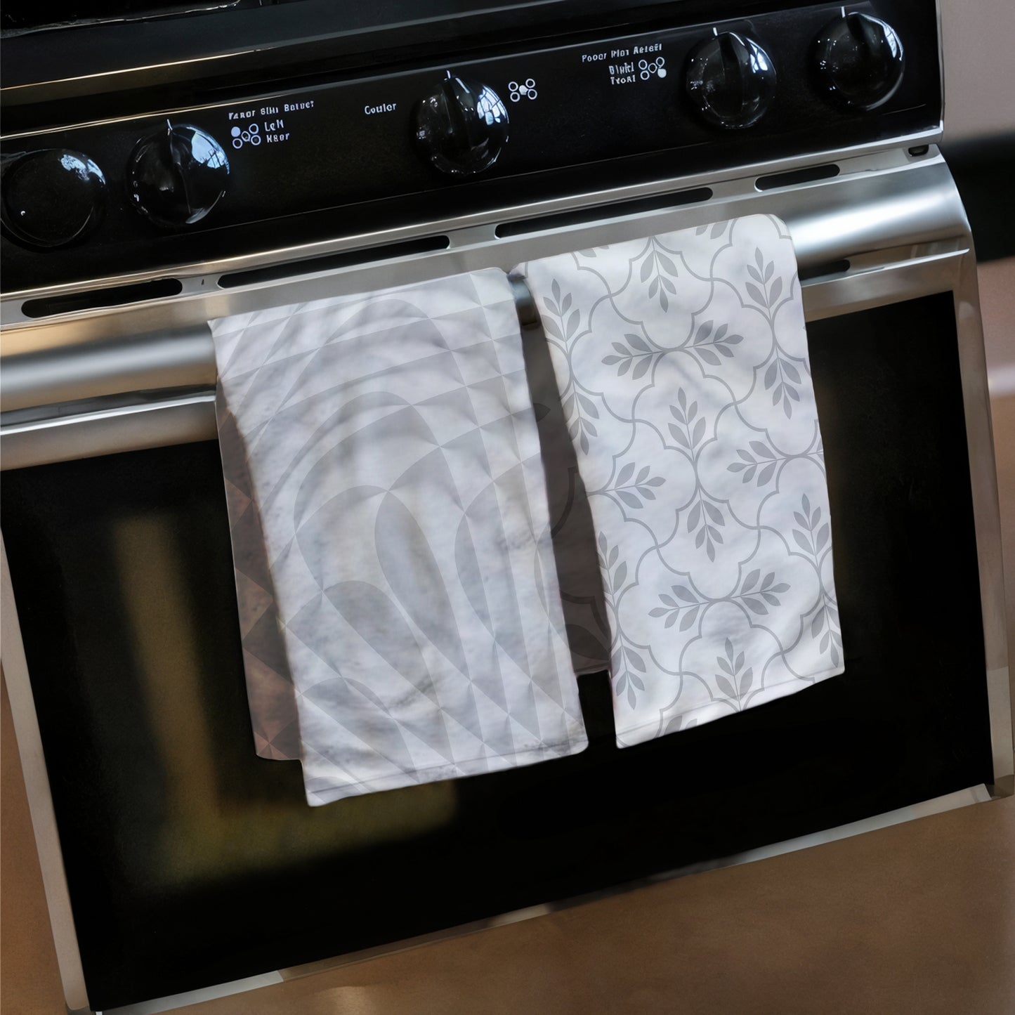 Grey on White Dish Cloth (Set of 3)