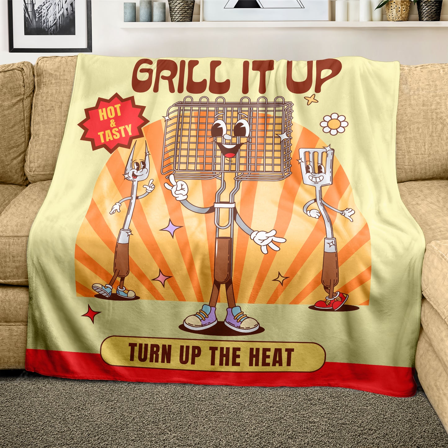 Grill It Up Light Weight Fleece Blanket