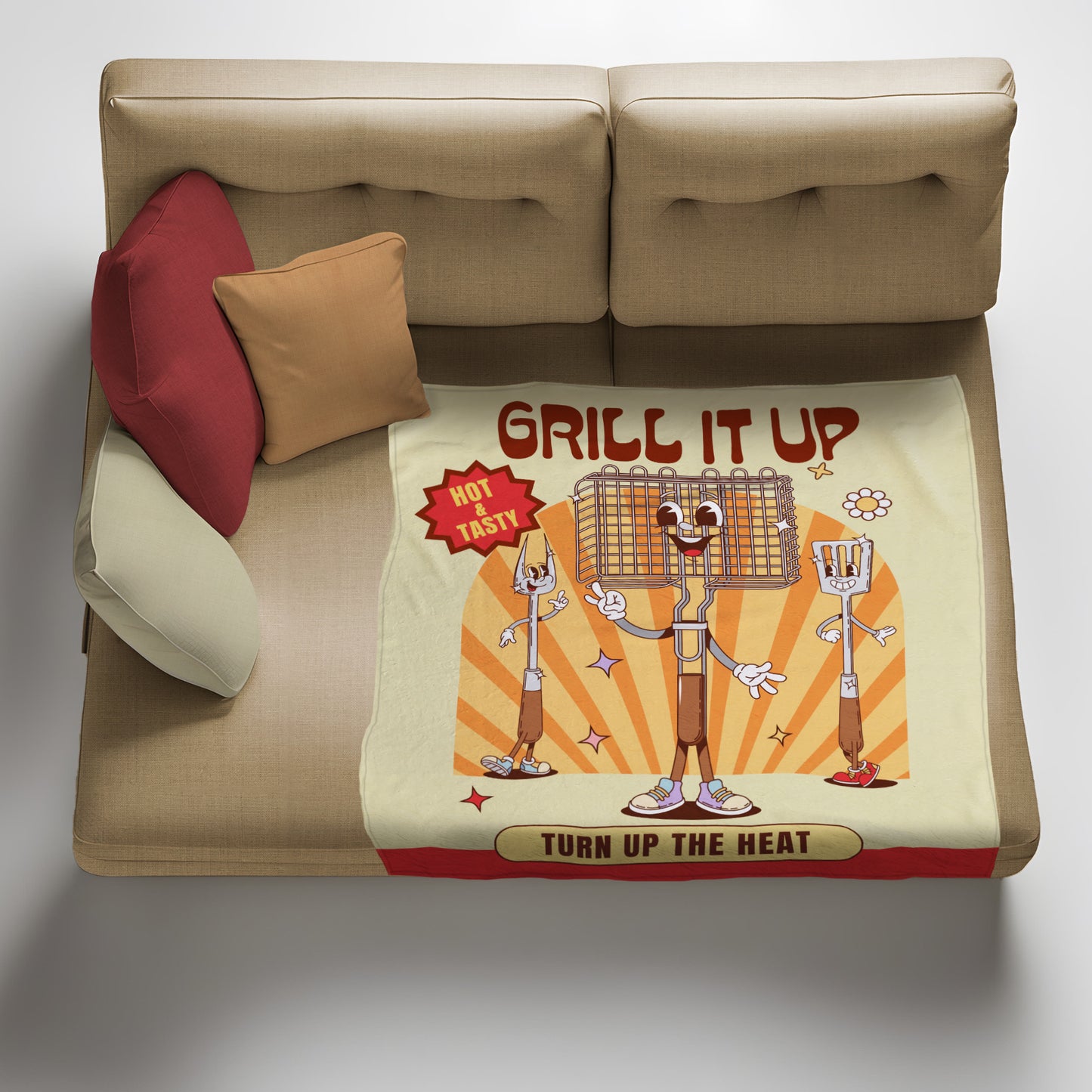 Grill It Up Light Weight Fleece Blanket