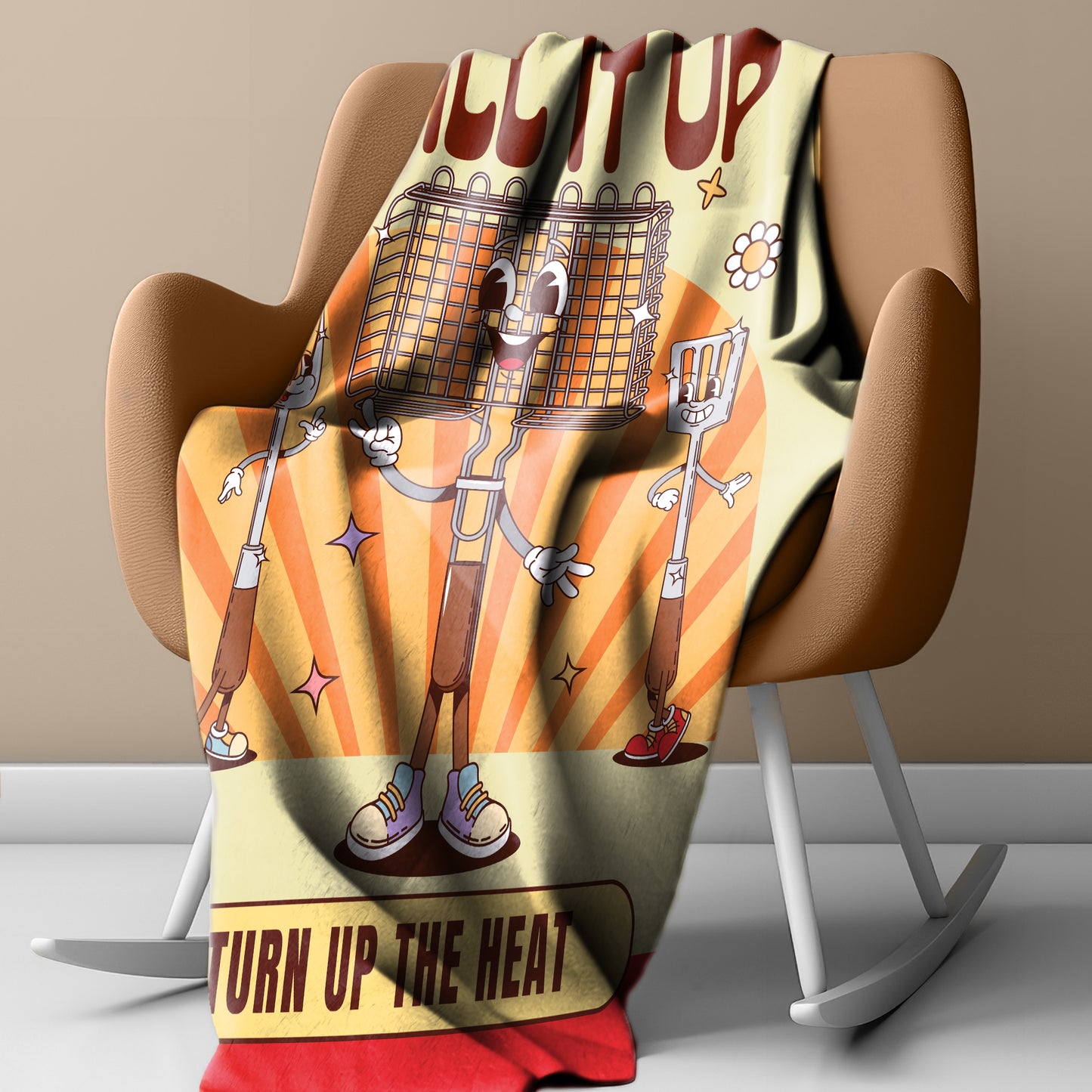 Grill It Up Light Weight Fleece Blanket
