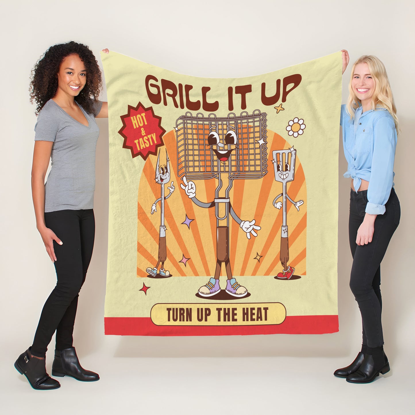 Grill It Up Light Weight Fleece Blanket