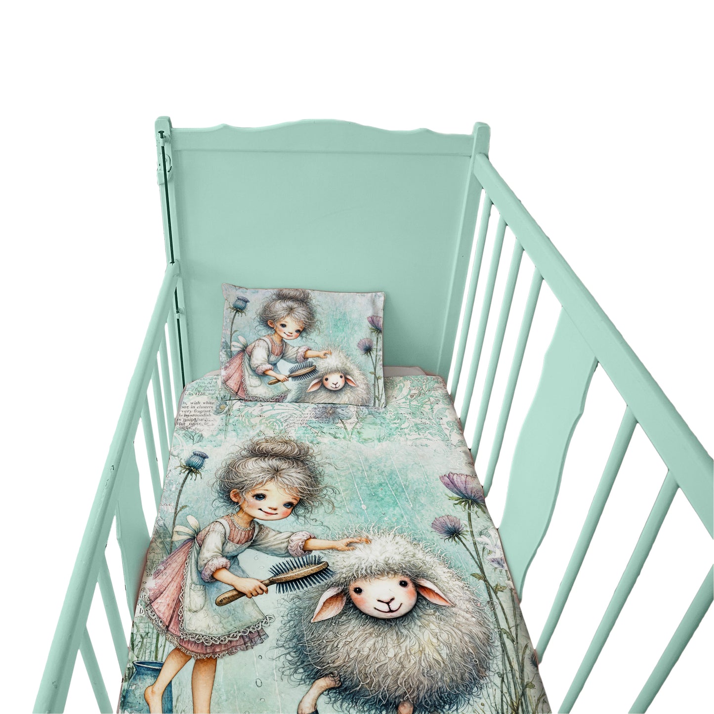 Grooming my Sheep Cot Set