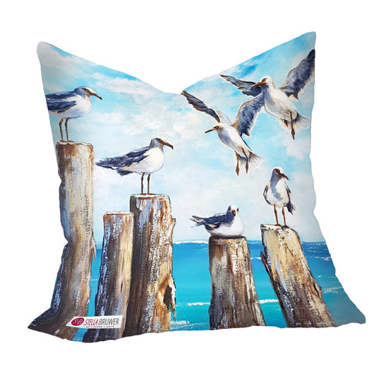 Group Of Seagulls Luxury Scatter by Stella Bruwer