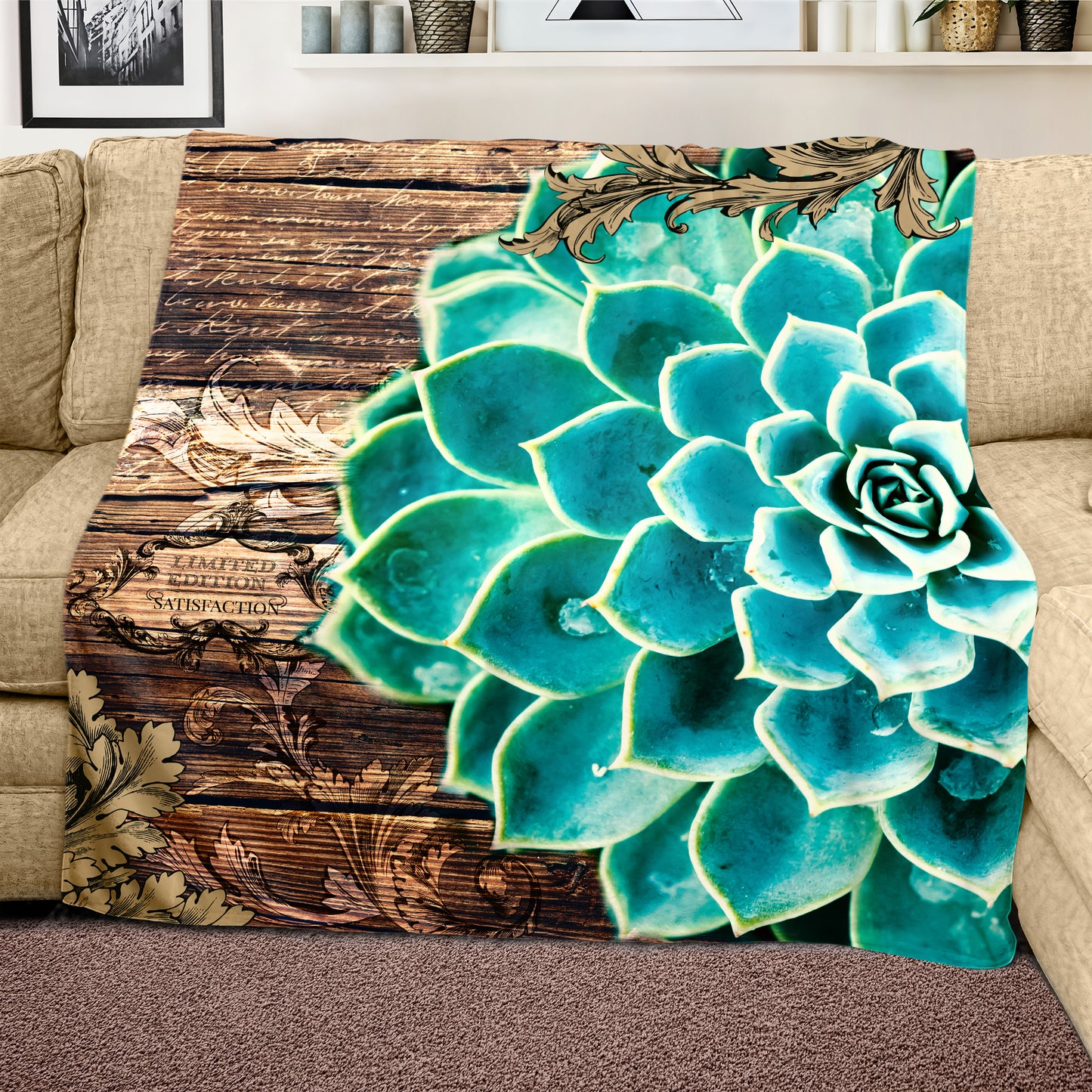 Grunge Desert Rose Light Weight Fleece Blanket