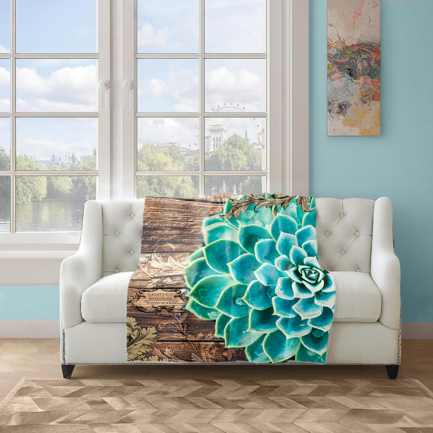 Grunge Desert Rose Light Weight Fleece Blanket