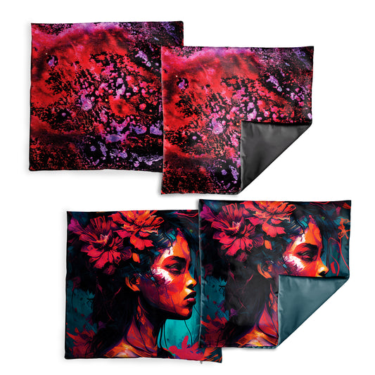 Grunge Face Luxury Scatter Covers (Set of 4)