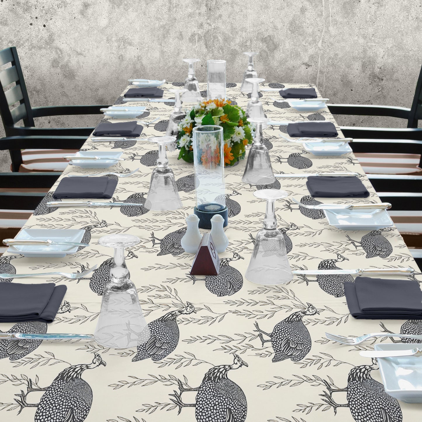 Guinea Fowl 3m Rectangle Tablecloth