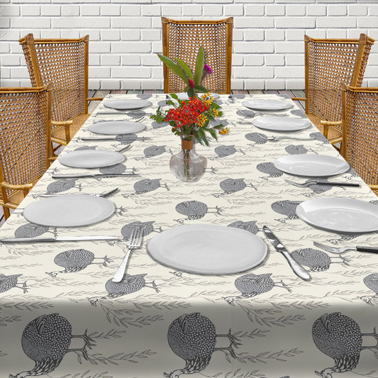 Guinea Fowl 3m Rectangle Tablecloth