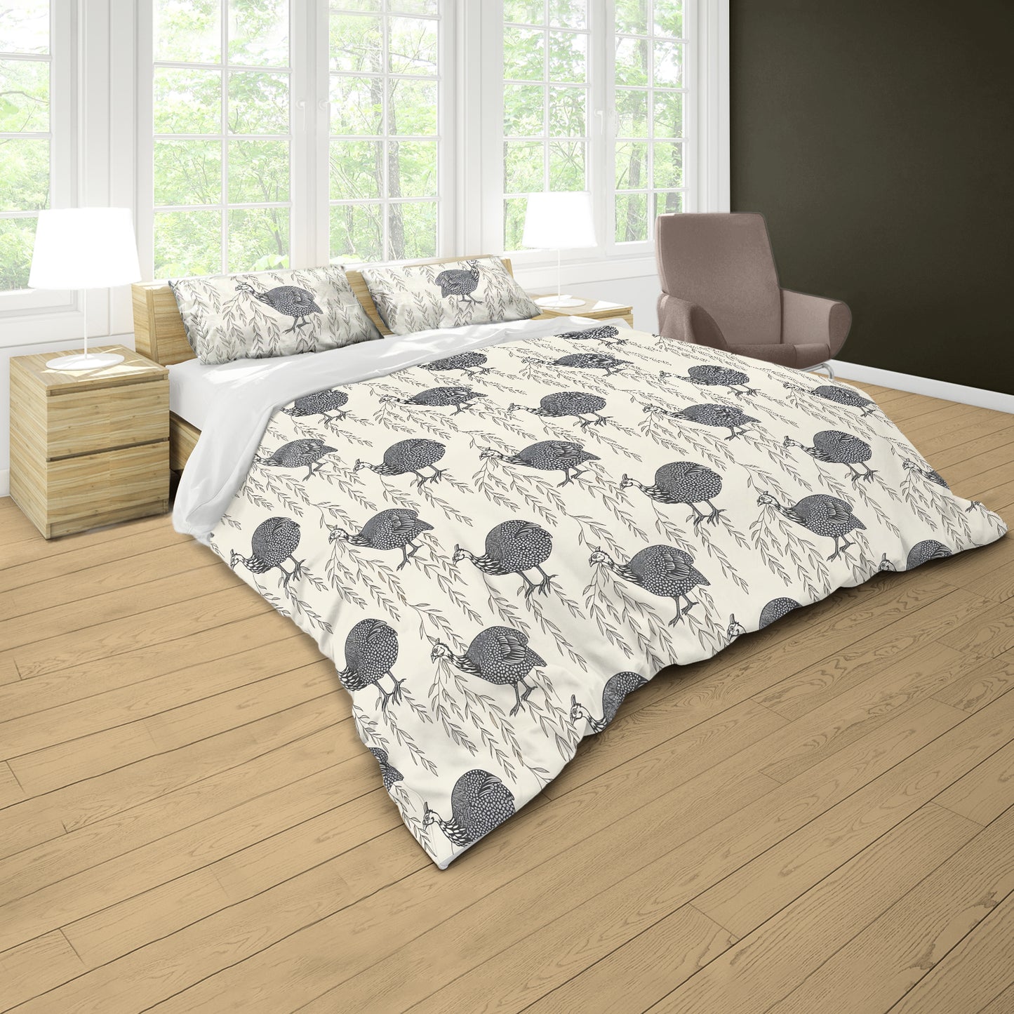 Guinea Fowl Duvet Cover Set