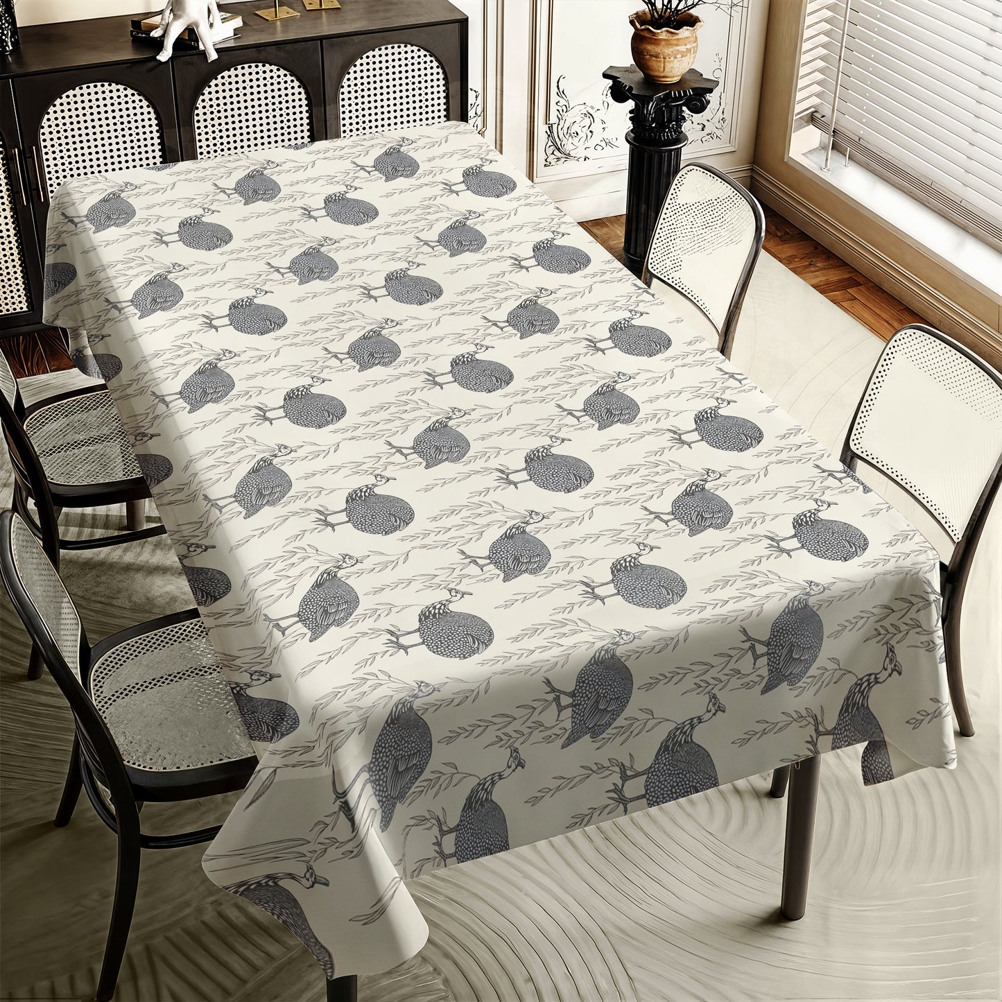 Guinea Fowl Rectangle Tablecloth
